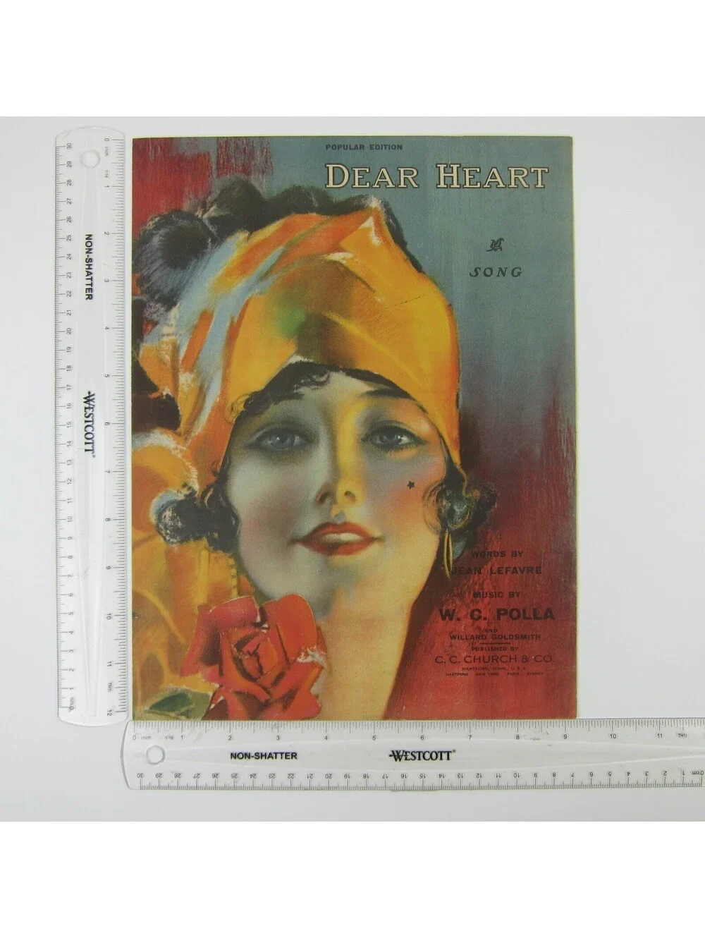 Dear Heart Sheet Music Jean LeFavre WC Polla Willard Goldsmith Antique 1919